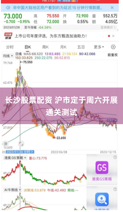 长沙股票配资 沪市定于周六开展通关测试