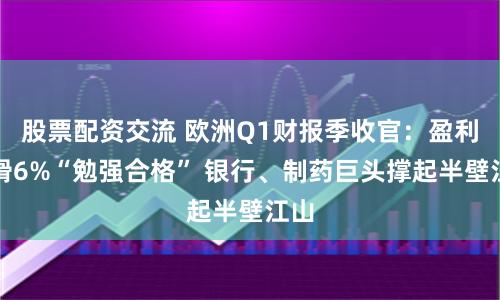 股票配资交流 欧洲Q1财报季收官：盈利下滑6%“勉强合格” 银行、制药巨头撑起半壁江山